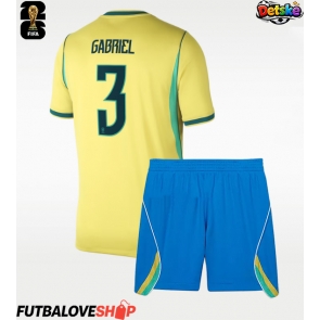 Dres Brazília Gabriel Magalhaes #3 Domáci pre deti MS 2026 Krátky Rukáv (+ trenírky)